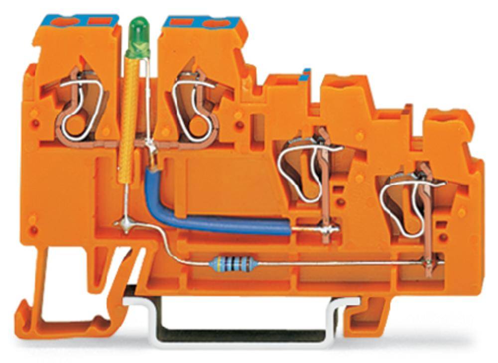 WAGO 270-564/281-483 Initiator-klemme 5 mm Trækfjeder Orange 10 stk