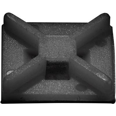 TRU COMPONENTS Fastgørelsessokkel 541189 4-dobbelt indfletning Sort 50 stk
