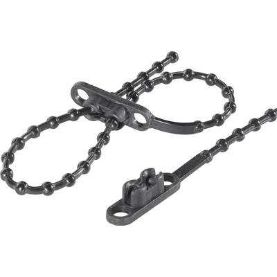 TRU COMPONENTS 1592906 TC-KTVR230BK203 Knudebånd 230 mm 4 mm Sort Med dobbelthoved 100 stk