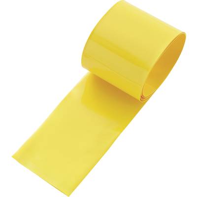 TRU COMPONENTS 1570673 Batteri-krympeslange uden lim Gul 44 mm 22 mm Krympningshastighed:2:1 1 stk