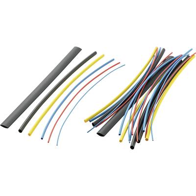TRU COMPONENTS 1571322 Krympeslangesortiment Flerfarvet 9.50 mm 0.60 mm Krympningshastighed:2:1 28 stk