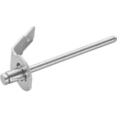 Metalbolt med en klemme i den ene ende, som bruges til fastgørelse eller stabilisering af komponenter i tekniske anvendelser.