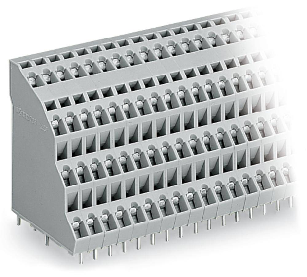 WAGO 738-202 Fireetagers-klemme 2.50 mm² Poltal 8 Grå 72 stk