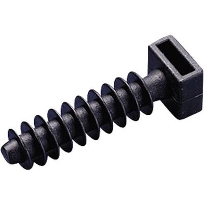 TRU COMPONENTS TC-CHR6203 Kabelholder 1593021 Bundt-Ø-område 10 mm (max) Med lamelfod Sort 1 stk