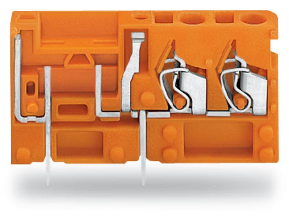 WAGO 742-166 Fjederkraftsklemmeblok 2.50 mm² Poltal 1 Orange 200 stk