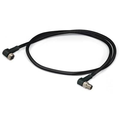 WAGO 756-5204/030-020 Sensor-, aktuator-stik, M8 Stik, vinklet, Tilslutning, vinklet 2.00 m Pol-tal (RJ): 3 10 stk