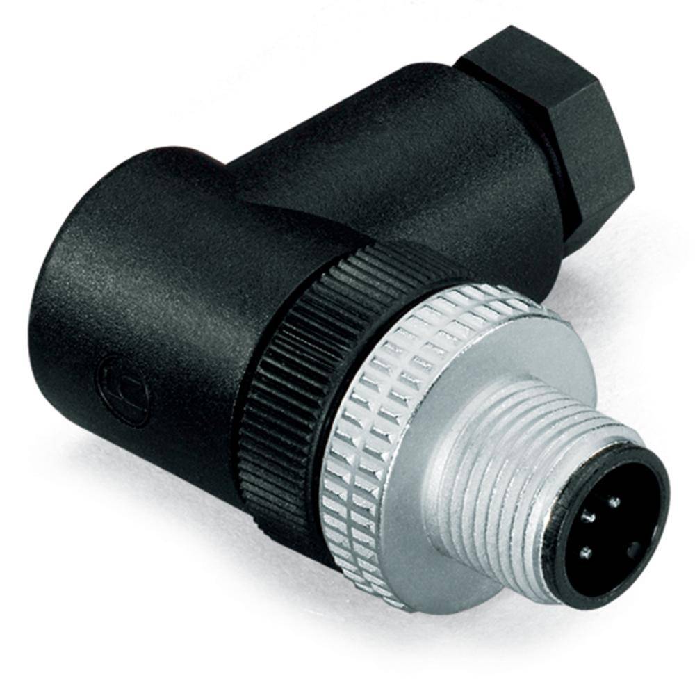 WAGO 756-9204/040-000 Sensor-, aktuator-stik, M12 Stik, vinklet Pol-tal (RJ): 4 5 stk