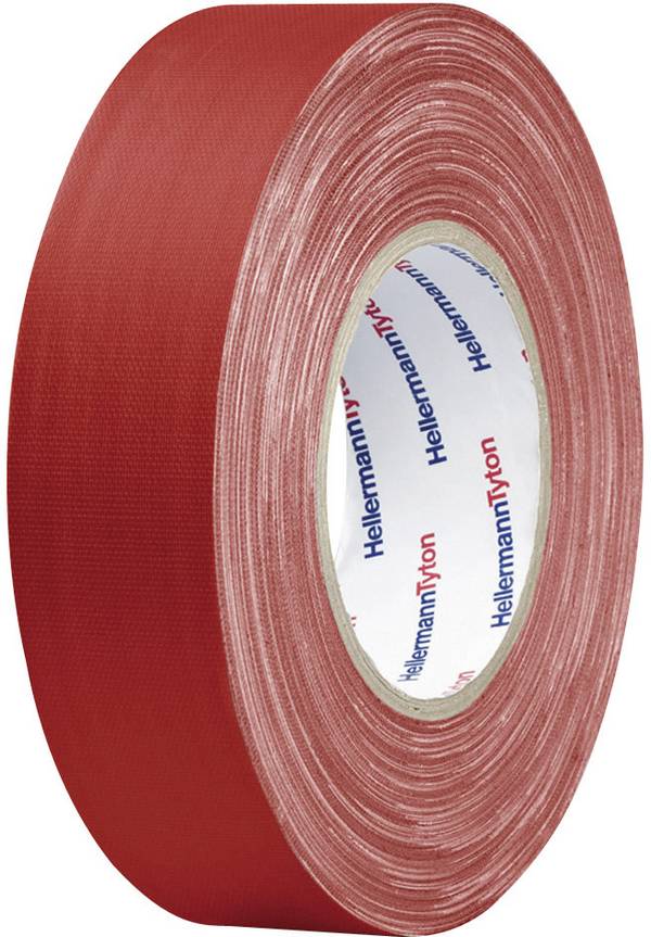 HellermannTyton HTAPE-TEX-RD-19x50 712-00501 Tekstiltape HelaTape Tex Rød (L x B) 50 m x 19 mm 1 stk