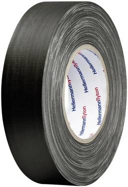 HellermannTyton HTAPE-TEX-BK-50x50 712-00904 Tekstiltape HelaTape Tex Sort (L x B) 50 m x 50 mm 1 stk