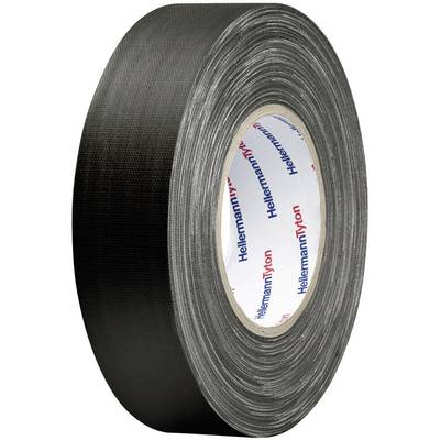 HellermannTyton HTAPE-TEX-BK-19x50 712-00504 Tekstiltape HelaTape Tex Sort (L x B) 50 m x 19 mm 1 stk