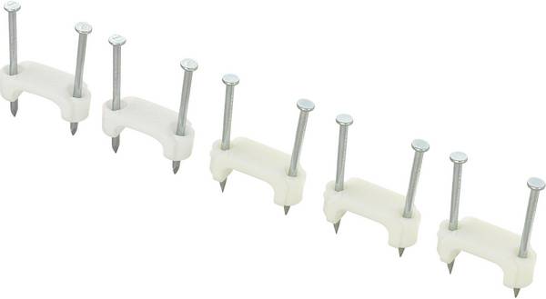 TRU COMPONENTS TC-DNF17203 Sømclips  1593094 Bundt-Ø-område 17.70 mm (max)  To-flappet Hvid 100 stk