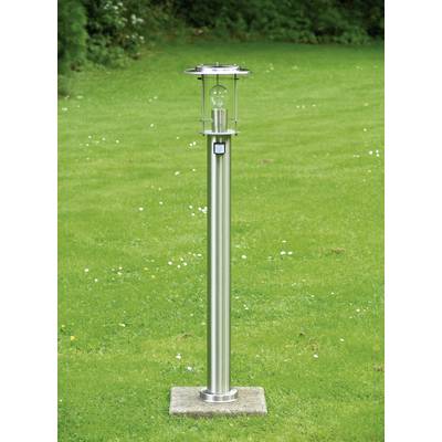 Brilliant 44799/82 York Udendørs standerlampe med bevægelsessensor Halogen E27 60 W Rustfrit stål