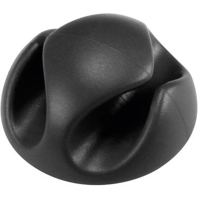 TRU COMPONENTS Kabelholder Selvklæbende 558364 Bundt-Ø-område 8 mm (max) Sort 6 stk