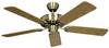 CasaFan Classic Royal 132 MA Loftsventilator (Ø x H) 132 cm x 230 mm Vingefarve: Eg antik Chassisfarve: Messing