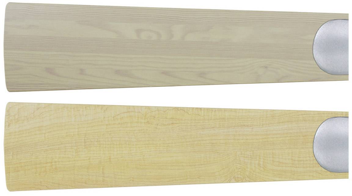 To træpaneler med forskellige strukturer, det øverste lysere med blide mønstre, det nederste mørkere og mere intensivt tegnet.