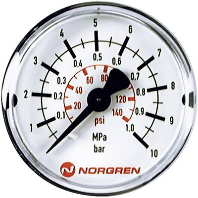 IMI NORGREN Manometer 18-015-884 Tilslutning (manometer): Baksida 0 til 16 bar Udvendigt gevind R1/8 1 stk