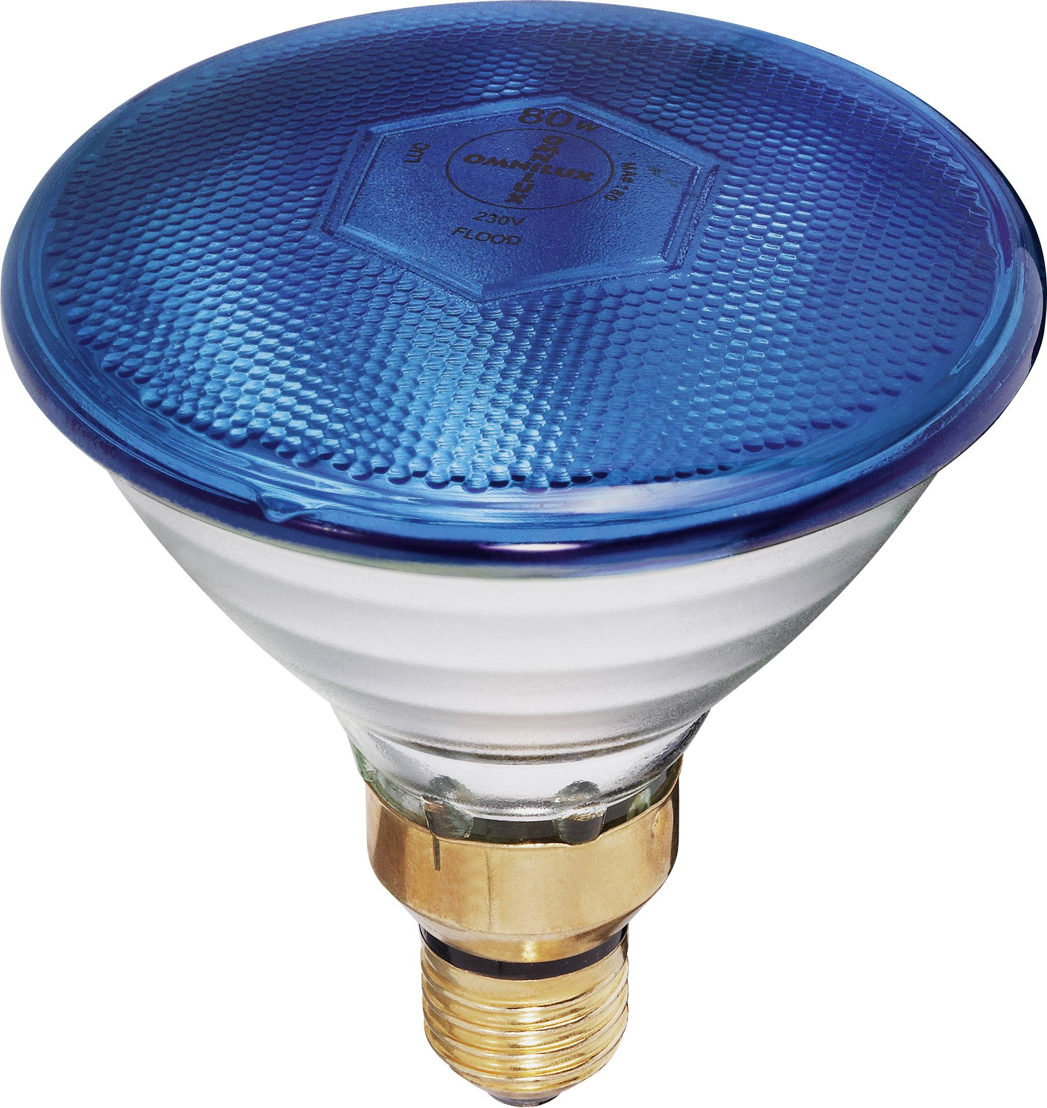 komponent thespian basketball Par-38 FL blau Halogen lyseffekt lyskilde 230 V E27 80 W Blå kan dæmpes |  Conradelektronik.dk