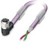 Phoenix Contact 1403628 Sensor- /aktor- -datastikforbindelse, konfektioneret M12 Tilslutning, vinklet 2.00 m Pol-tal (RJ): 2 1 stk