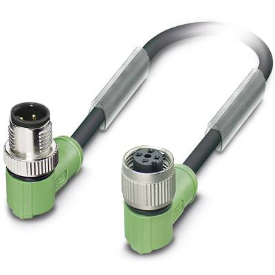 Phoenix Contact 1538911 Sensor-, aktuator-stik, M12 Tilslutning, lige 10.00 m Pol-tal (RJ): 4 1 stk