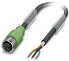 Phoenix Contact 1500680 Sensor-, aktuator-stik, M12 Tilslutning, lige 10.00 m Pol-tal (RJ): 3 10 stk