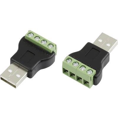   TRU COMPONENTS  LT-USB4M  USB-stik med skruetilslutning  Stik, lige  USB-hanstik type A  Indhold: 1 stk
