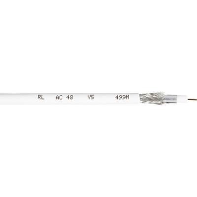 Interkabel AC 48-1 Koaksialkabel Udvendig diameter: 6.90 mm 75 Ω 100 dB Hvid Metervare