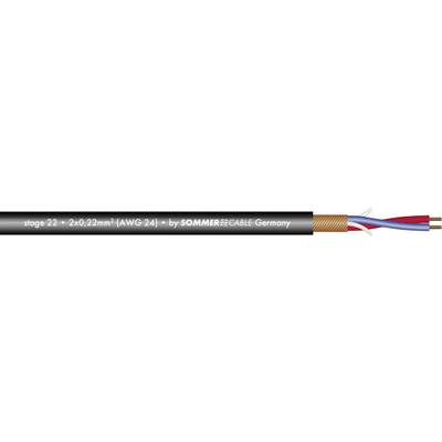 Sommer Cable 200-0001 Mikrofonkabel 2 x 0.22 mm² Sort Metervare