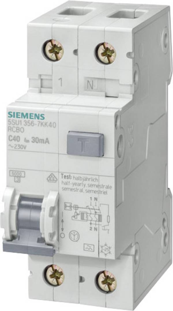 Siemens 5SU13567KK13 FI-sikkerhedsafbryder    1-polet 13 A 0.03 A 230 V