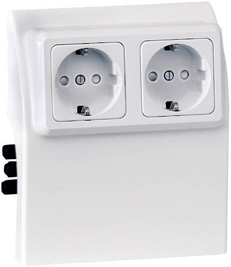 Electro-socket strip system Socket container SK supply on left White