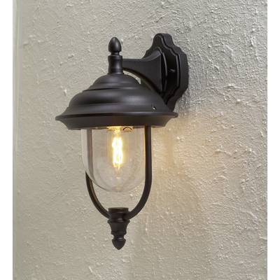 Konstsmide Parma 7222-750 Udendørs vægbelysning Energisparepære, LED (RGB) E27 75 W Sort