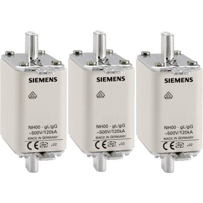 Siemens 3NA3822 NH-sikring   Sikringsstørrelse = 000  63 A  500 V/AC, 250 V/AC 3 stk
