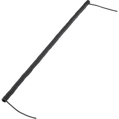 TRU COMPONENTS 1570977 Spiralkabel 170 mm / 500 mm 2 x 0.12 mm² Sort 1 stk