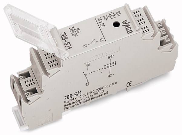 WAGO 789-571 Industrirelæ Nominel spænding: 24 V/DC Brydestrøm (max ...
