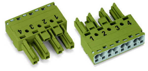WAGO 770-284/081-000 Strømstik WINSTA MIDI Tilslutning, lige Samlet poltal: 4 25 A Pink 50 stk