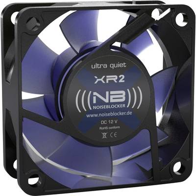 NoiseBlocker BlackSilent XR-2 PC-kabinet-blæser Sort, Blå (transparent) (B x H x T) 60 x 60 x 25 mm