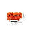 WAGO 2001-1302 Gennemgangsklemme 4.20 mm Trækfjeder Orange 100 stk Package