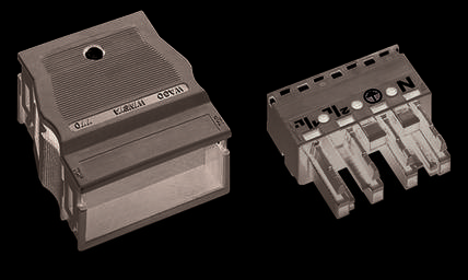 WAGO 770-104 Strømstik WINSTA MIDI Tilslutning, lige Samlet poltal: 4 25 A Sort 25 stk Box