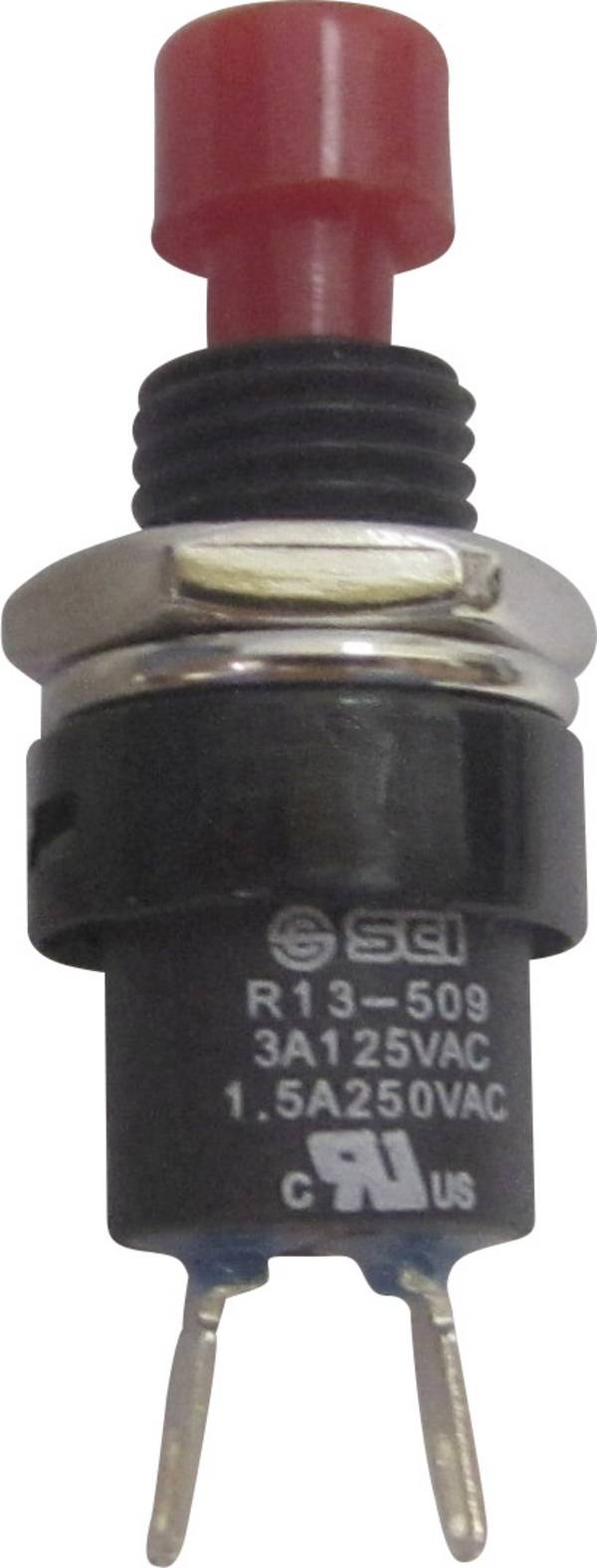 TRU COMPONENTS 1587747 TC-R13-509A-05RT Trykknap 250 V/AC 1.5 A 1 x Off/(On) Tastende 1 stk