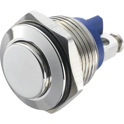 Metalknap med rund knap, monteret på et metallisk kabinet, egnet til elektroniske enheder eller betjening af maskiner.