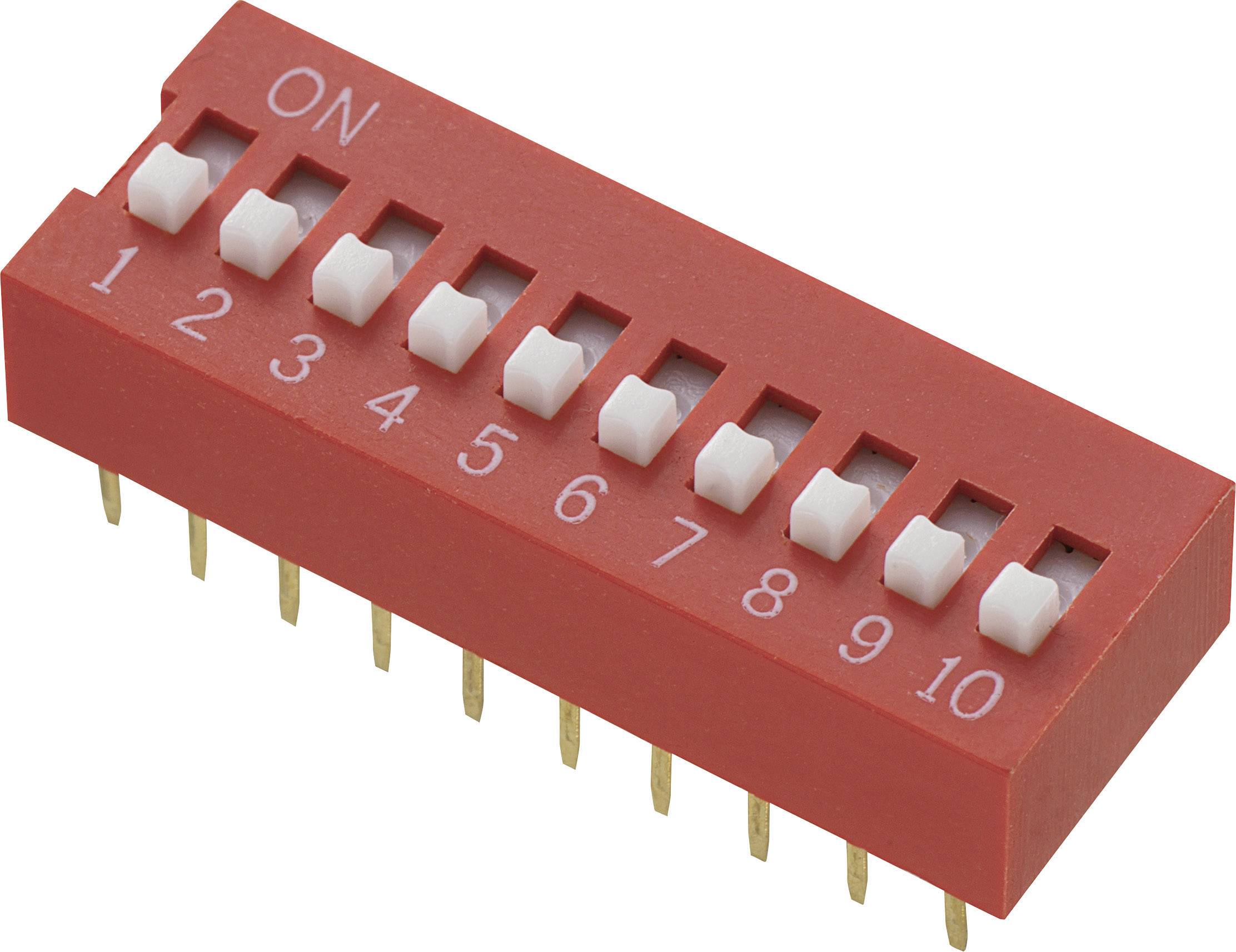 TRU COMPONENTS DS-10 DIP-afbryder Poltal 10 Standard 1 stk