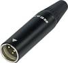 Rean AV RT3MC-B Miniature-XLR-stik Stik, lige Poltal: 3 Sort 1 stk