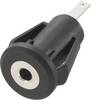 TRU COMPONENTS 716868 Jack-stik 2,5 mm Tilslutning, indbygning lodret Poltal: 2 Mono Sort 1 stk