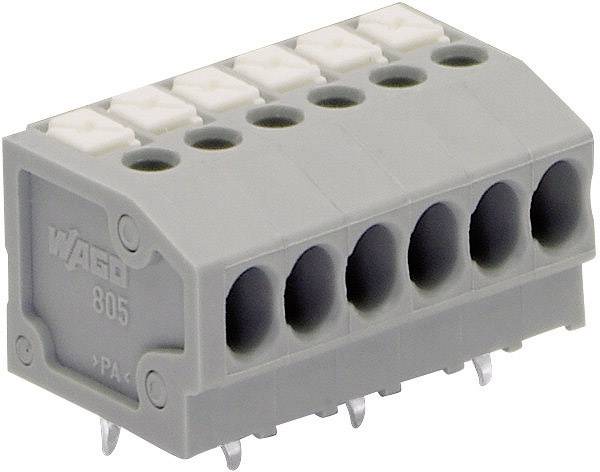 Grå-hvid elektrisk stikforbinder med flere tilslutningsklemmer. Egnet til ledningsføring i elektriske kredsløb.