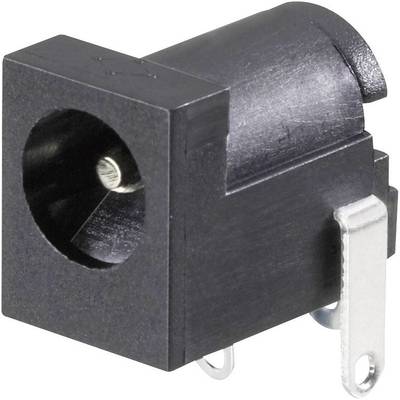 Conrad Components Lavspændingsstik Tilslutning, indbygning vandret 6.3 mm 2 mm 1 stk