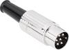 BKL Electronic 0208024 DIN-rundstik Stik, lige Poltal: 6 Sølv 1 stk