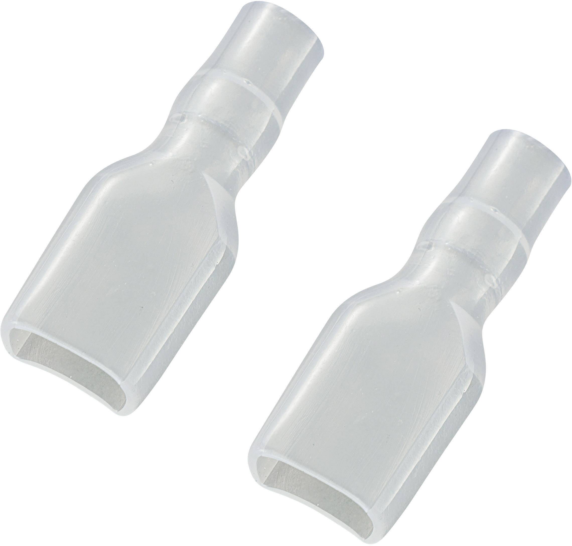 To elektriske stik med gennemsigtige plastikdæksler, der ligger ved siden af hinanden.