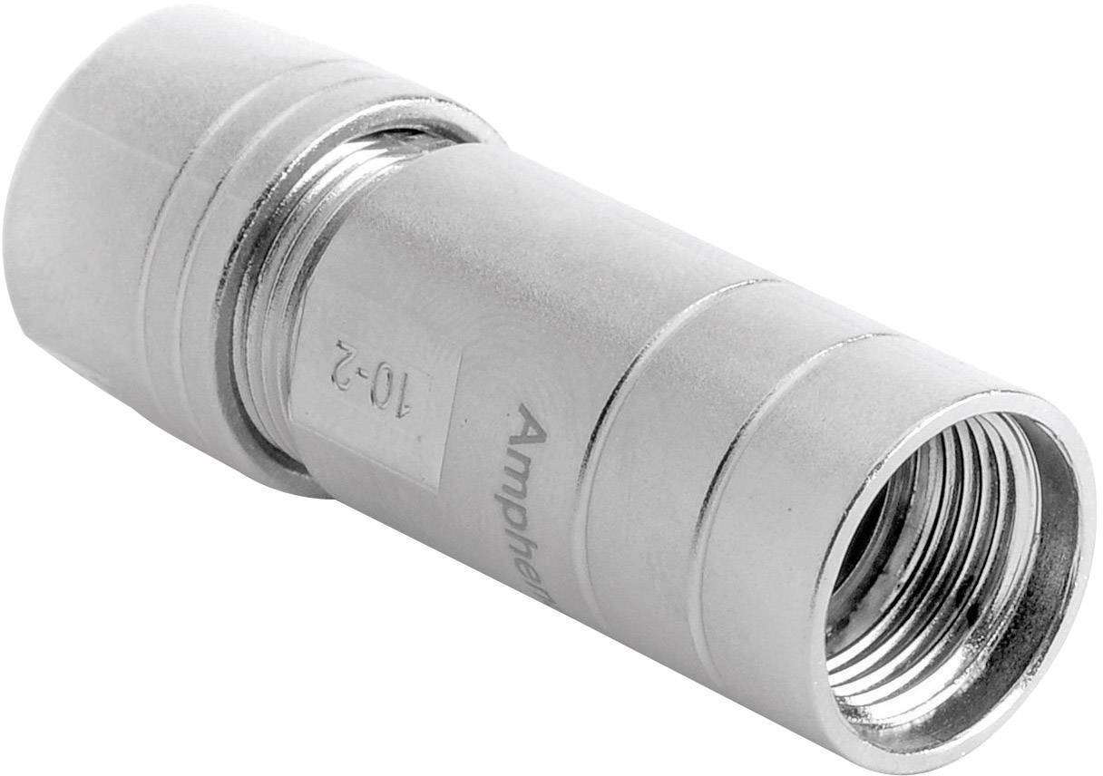 Metalcoaxialstik, cylinderformet, med gevindende.
