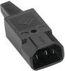 K & B 42R041311 IEC-stik 42R Stik, lige Samlet poltal: 2 + PE 10 A Sort 1 stk