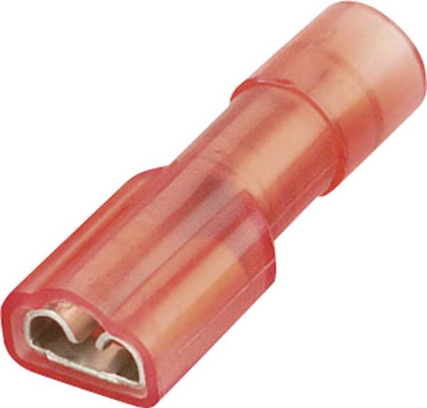 Vogt Verbindungstechnik 396408 Fladstik-kabelsko  Stikbredde: 4.8 mm Stiktykkelse: 0.8 mm 180 ° Helisoleret Rød 1 stk