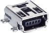 USB-stik 2.0 Tilslutning, indbygning vandret 2486 01 2486 01 Lumberg Indhold: 1 stk